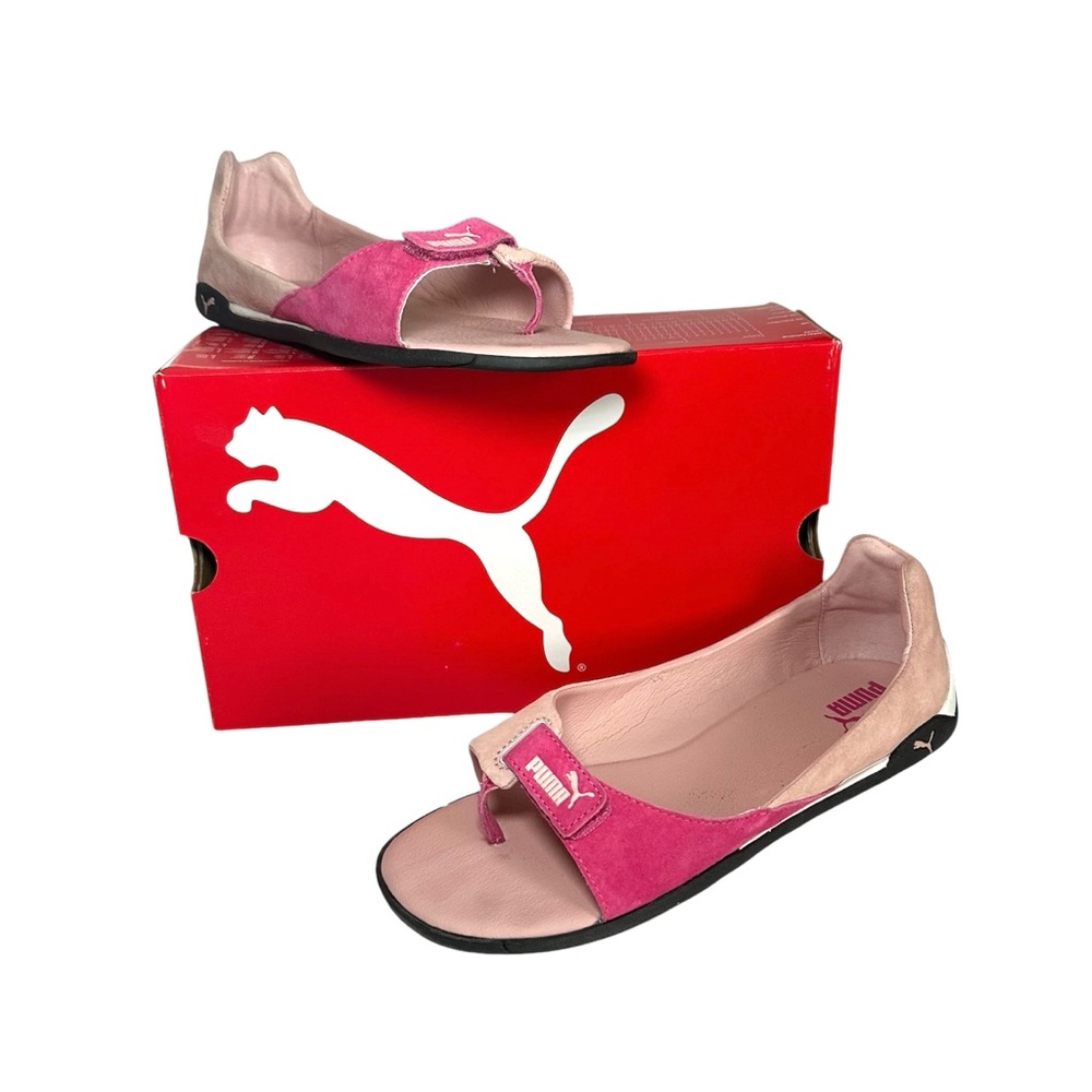 Puma Pink and Light Pink Open-Toe Sneaker Flats
